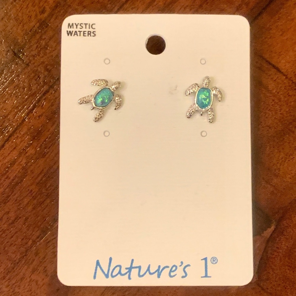 NWT Nature’s 1 Sea Turtle Mystic Waters Earrings